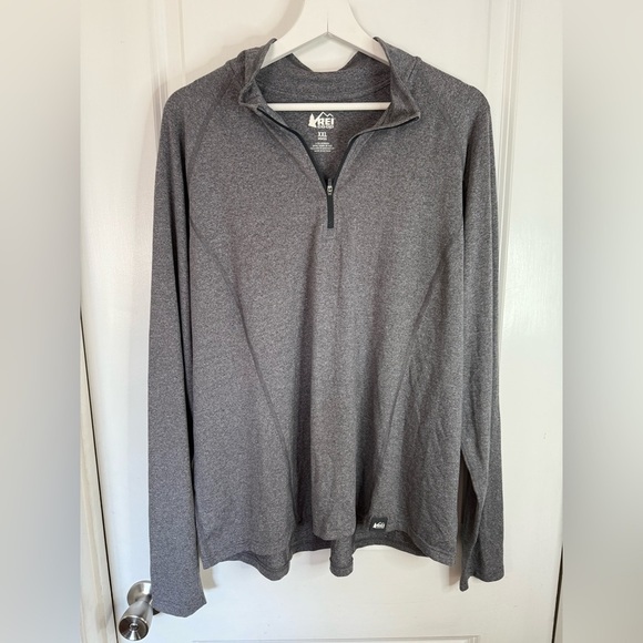 REI Co-Op Women’s Gray Quarter Zip Tech Pullover Long Sleeve Shirt - Size XXL - Picture 1 of 7